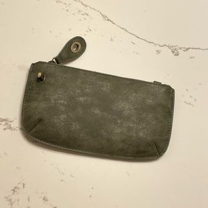 Large, sage, leather wallet!